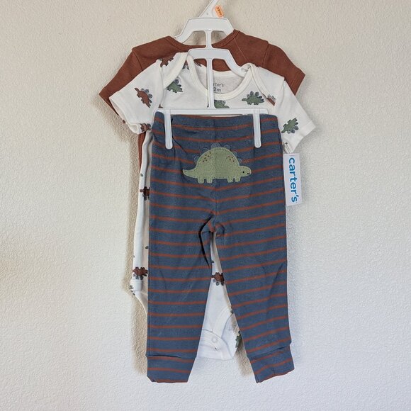 NWT Carter's Dino Bundle 6 pieces 12m/18m Cotton Comfy Adorable - Picture 3 of 11